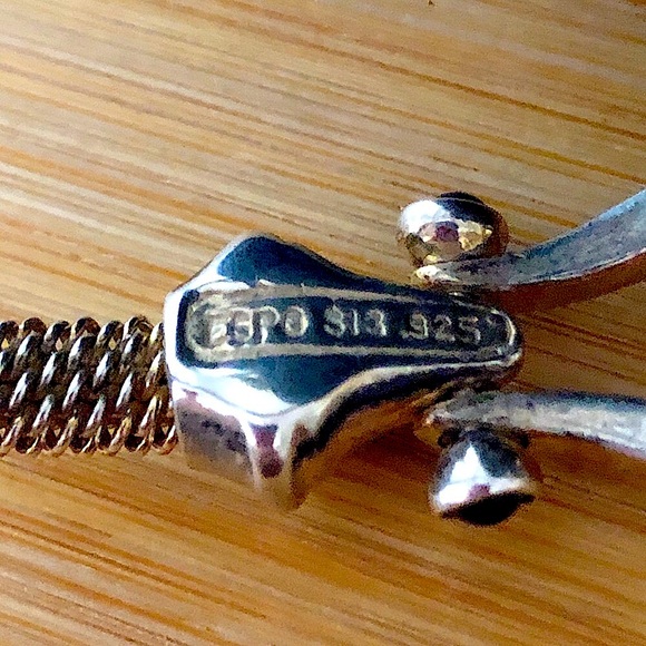 $118 Estate Rope Bracelet Sterling Silver Marked ESPO S13 925 22.7 grams - Picture 2 of 6